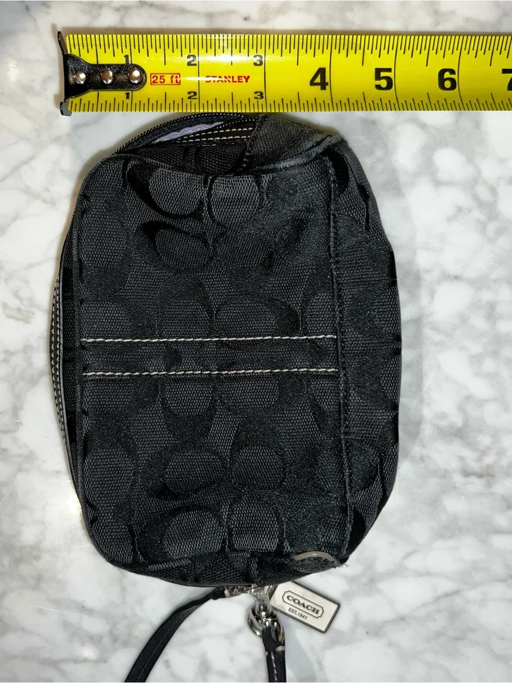 Coach Black Signature Wristlet/Clutch